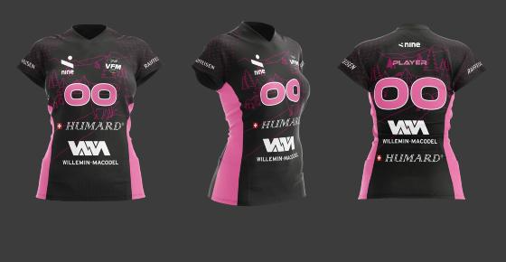 Vente de maillots roses signés par les joueuses du BIWI-VFM — un magnifique cadeau de Noël !