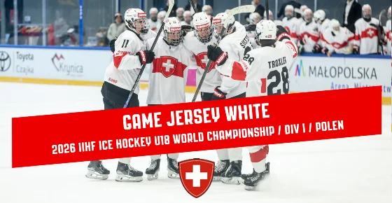 Game Jersey 2026 IIHF ICE HOCKEY U18 WORLD CHAMPIONSHIP Weiss