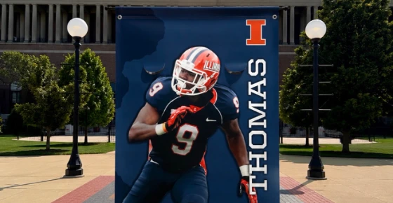 Earnest Thomas Illinois Football Banner