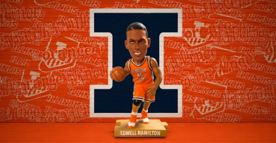Flyin' Illini Legend Lowell Hamilton Bobblehead