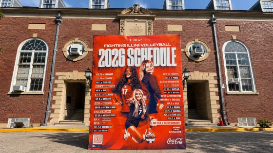 Illinois Volleyball Season Poster