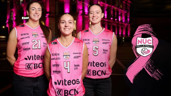 Maillots roses Viteos NUC en faveur de la sensibilisation au cancer du sein